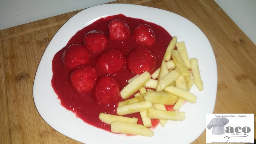 Trampantojo de Abondigas con Tomate: Postre dulce&nbsp;Light